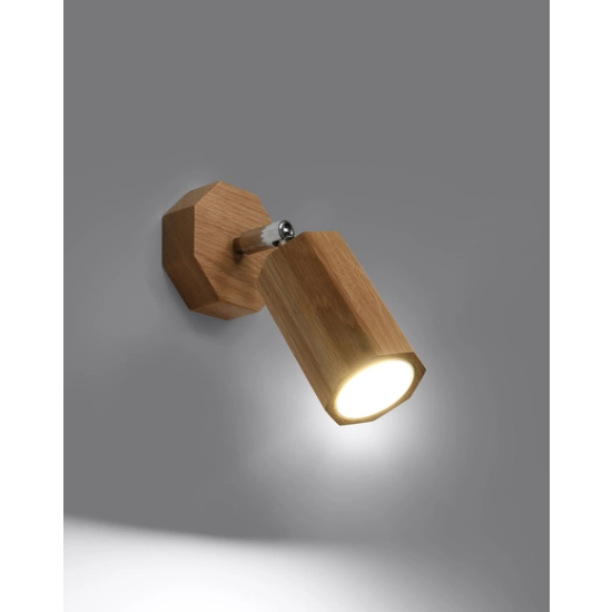 kinkiecik.pl Kinkiet ZEKE dąb SL.1028 SOLLUX LIGHTING