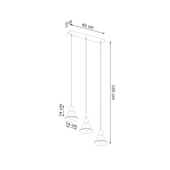 kinkiecik.pl Lampa wisząca TALEJA 3 SL.0984 SOLLUX LIGHTING