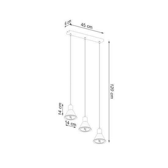 kinkiecik.pl Lampa wisząca TAZILA 3 SL.0990 SOLLUX LIGHTING