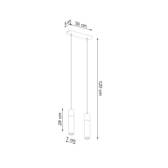 kinkiecik.pl Lampa wisząca ZANE 2 SL.0966 SOLLUX LIGHTING