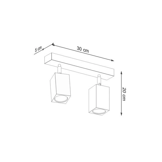 kinkiecik.pl Plafon KEKE 2 dąb SL.1036 SOLLUX LIGHTING