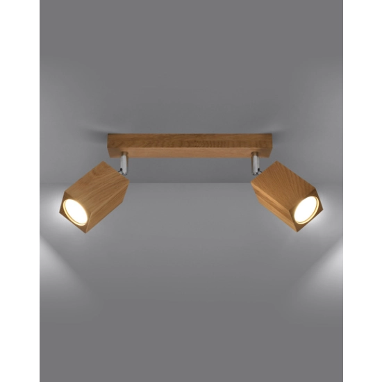 kinkiecik.pl Plafon KEKE 2 dąb SL.1036 SOLLUX LIGHTING