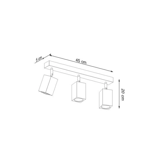 kinkiecik.pl Plafon KEKE 3 dąb SL.1037 SOLLUX LIGHTING