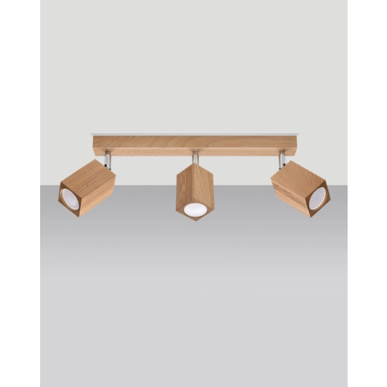 kinkiecik.pl Plafon KEKE 3 dąb SL.1037 SOLLUX LIGHTING