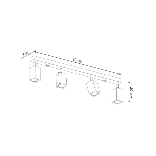 kinkiecik.pl Plafon KEKE 4 dąb SL.1038 SOLLUX LIGHTING