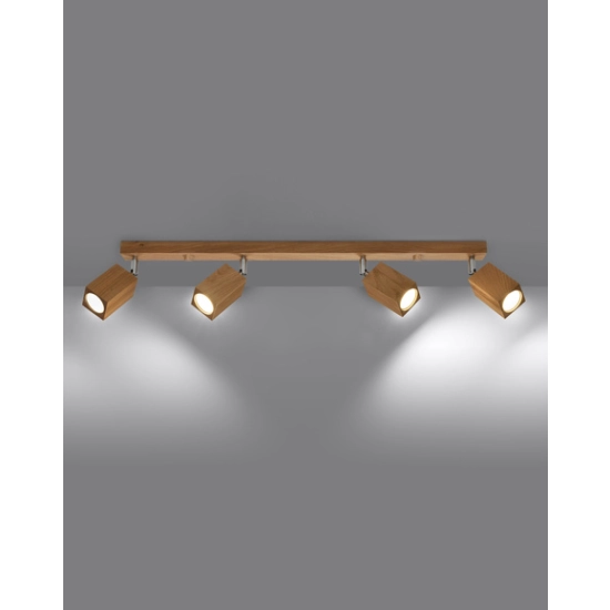 kinkiecik.pl Plafon KEKE 4 dąb SL.1038 SOLLUX LIGHTING