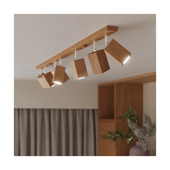 kinkiecik.pl Plafon KEKE 6 dąb SL.1039 SOLLUX LIGHTING