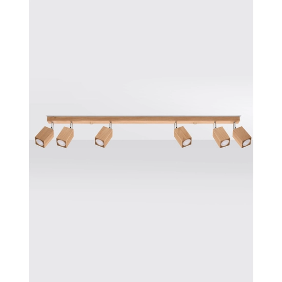 kinkiecik.pl Plafon KEKE 6 dąb SL.1039 SOLLUX LIGHTING