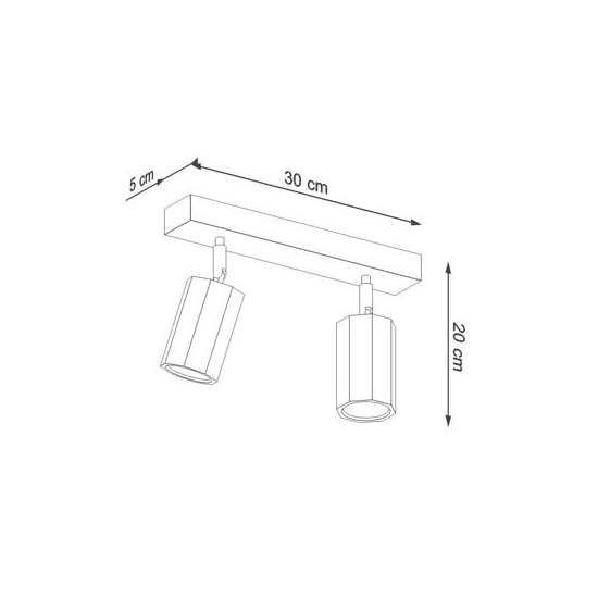 kinkiecik.pl Plafon ZEKE 2 dąb SL.1029 SOLLUX LIGHTING