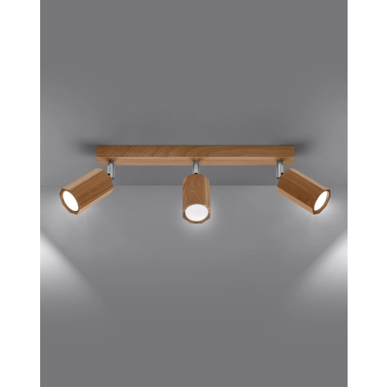 kinkiecik.pl Plafon ZEKE 3 dąb SL.1030 SOLLUX LIGHTING