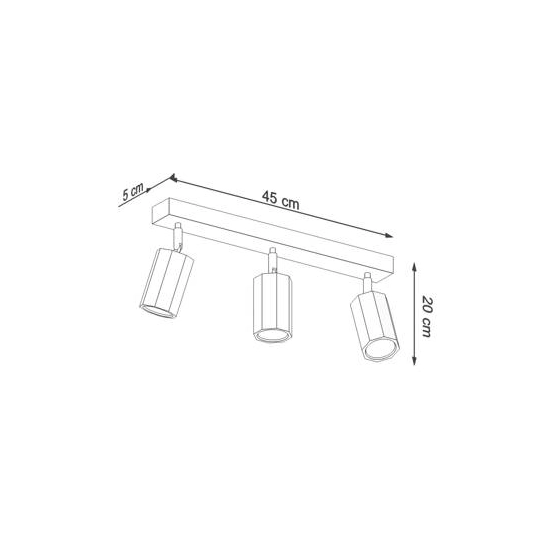 kinkiecik.pl Plafon ZEKE 3 dąb SL.1030 SOLLUX LIGHTING