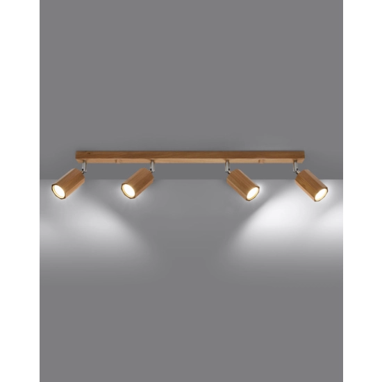 kinkiecik.pl Plafon ZEKE 4 dąb SL.1031 SOLLUX LIGHTING