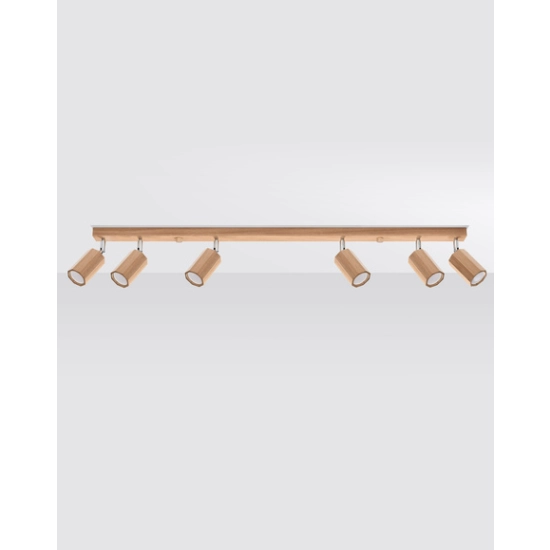 kinkiecik.pl Plafon ZEKE 6 dąb SL.1032 SOLLUX LIGHTING