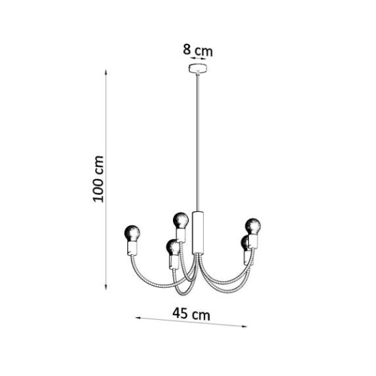 kinkiecik.pl Lampa wisząca PICCOLO 5 SL.0855 SOLLUX LIGHTING