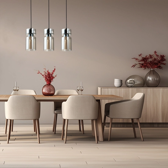 Potrójna lampa wisząca Nivio dymna 3xE27 LP-2811/3L AM Light Prestige