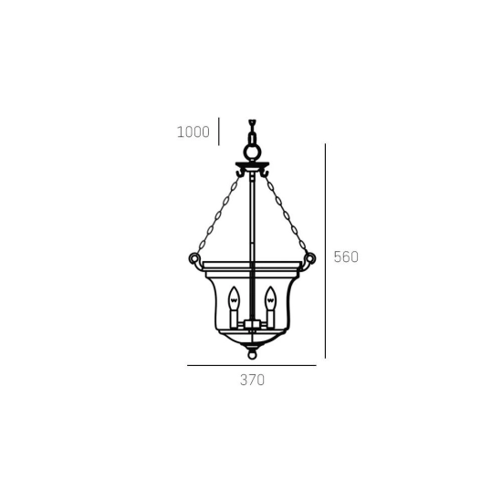 Lampa wisząca Prague - P03950CH CosmoLight - zdjęcie dodatkowe 3