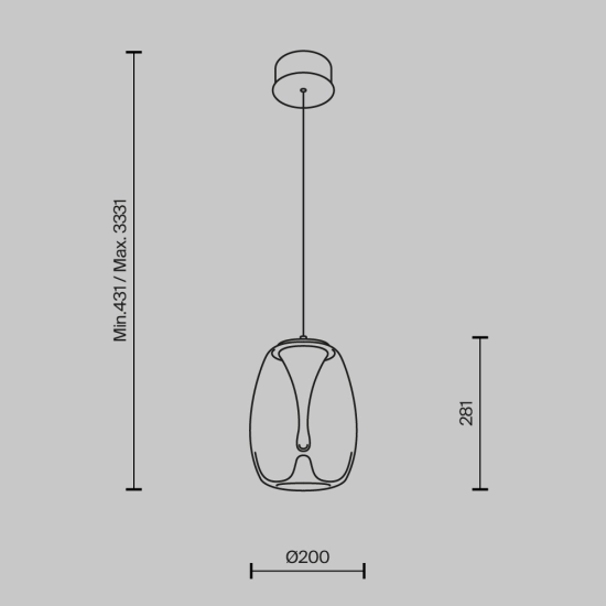 Lampa wisząca Splash MOD282PL-L8G3K1 Maytoni - zdjęcie dodatkowe 1