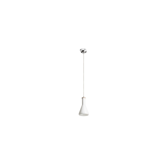PULIRE CON wisząca szkło opalowe/drewno/chrom 230V E14 28W R12663 Rendl light studio