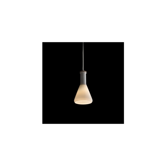 PULIRE CON wisząca szkło opalowe/drewno/chrom 230V E14 28W R12663 Rendl light studio