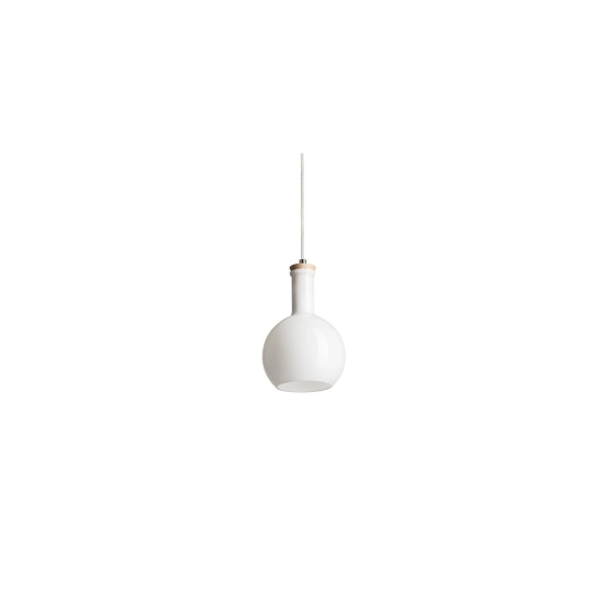 PULIRE RD wisząca szkło opalowe/drewno/chrom 230V E14 28W R12664 Rendl light studio - zdjęcie produktu