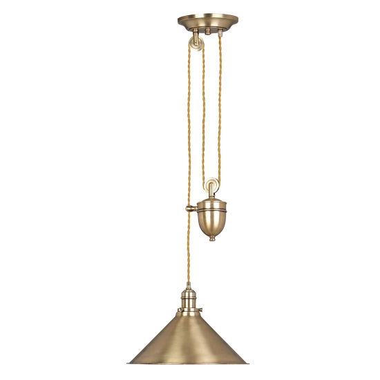 kinkiecik.pl Lampa wisząca z regulacją długości Provence – 1 źródło światła – Stary mosiądz PV-P-AGB Elstead Lighting