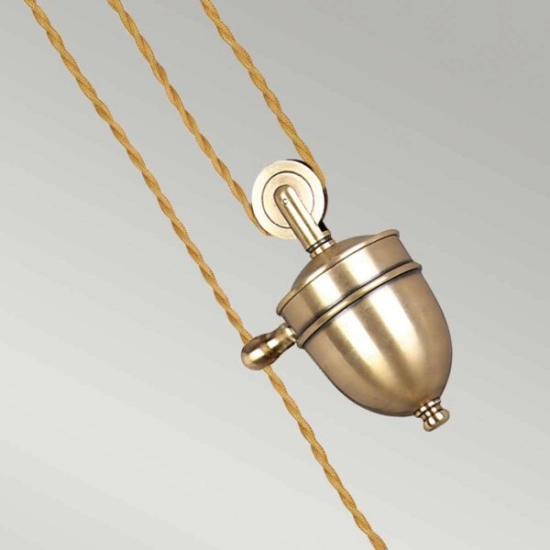 Lampa wisząca z regulacją długości Provence – 1 źródło światła – Stary mosiądz PV-P-AGB Elstead Lighting