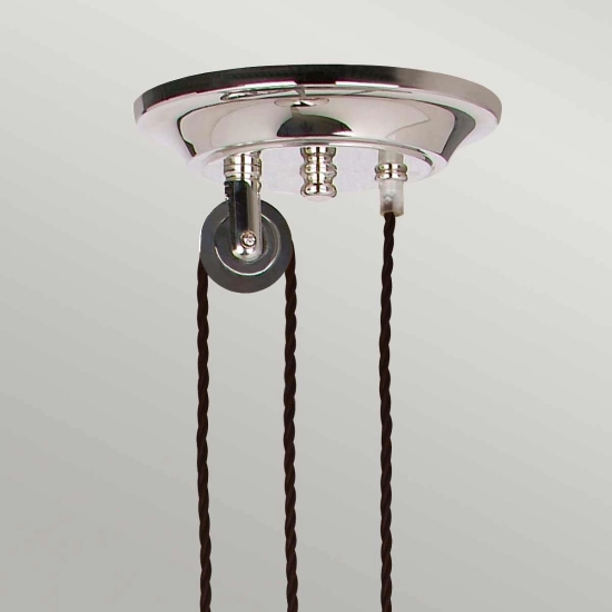 Lampa wisząca z regulacją długości Provence – 1 źródło światła – Polerowany nikiel PV-P-PN Elstead Lighting