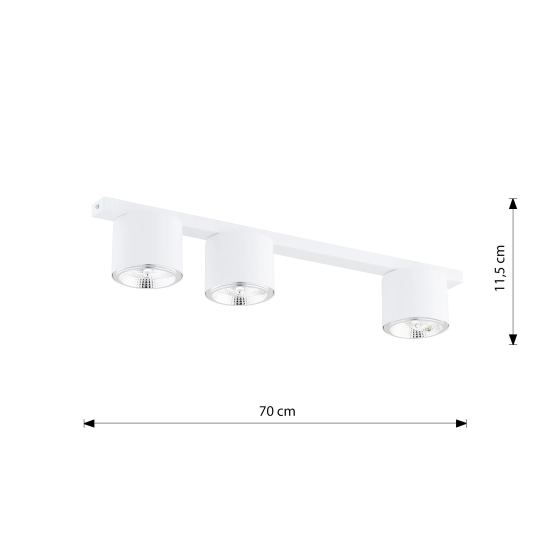 Lampa sufitowa NANO 3 WHITE 1311/3 EMIBIG Lighting