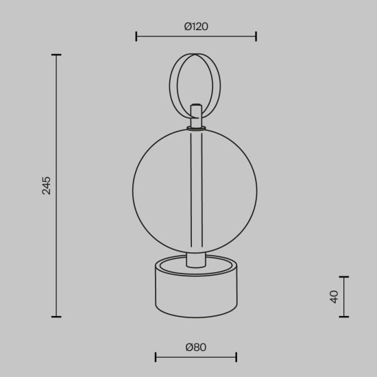 Lampa akumulatorowa Double Moon MOD478RL-L3B3K Maytoni - zdjęcie dodatkowe 3