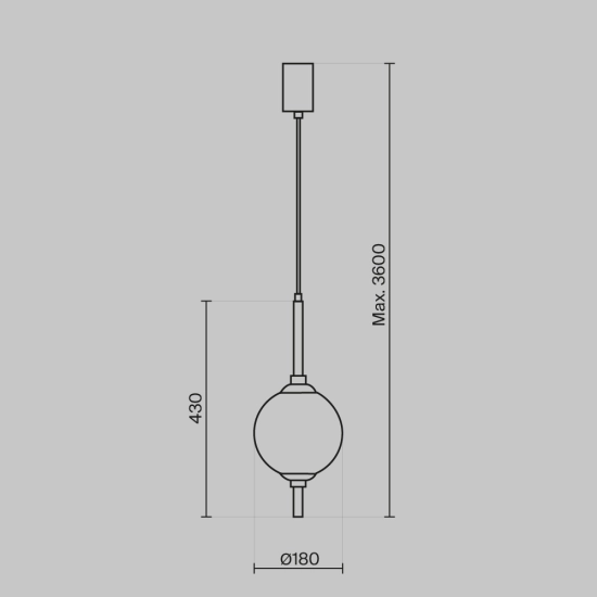 Lampa wisząca The Sixth Sense Z020PL-L6B3K Maytoni - zdjęcie dodatkowe 6
