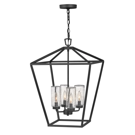 kinkiecik.pl Latarnia wisząca Alford Place – 4 źródła światła – Czarna QN-ALFORD-PLACE-4P-MB IP44 Elstead Lighting