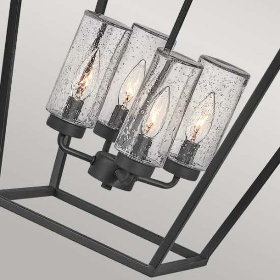 Latarnia wisząca Alford Place – 4 źródła światła – Czarna QN-ALFORD-PLACE-4P-MB IP44 Elstead Lighting