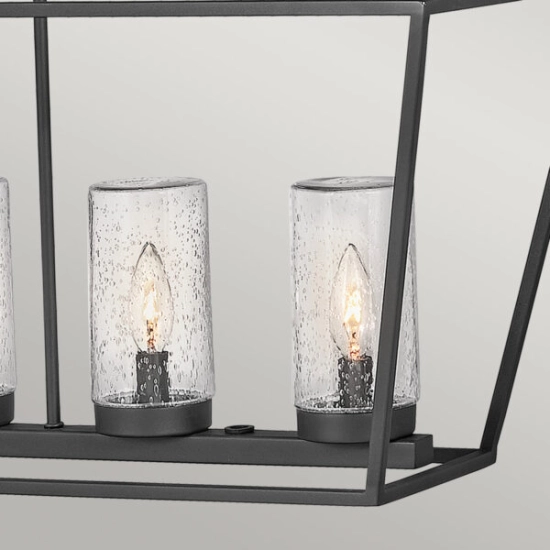Latarnia wisząca Alford Place – 6 źródeł światła – Czarna QN-ALFORD-PLACE-6P-MB IP44 Elstead Lighting