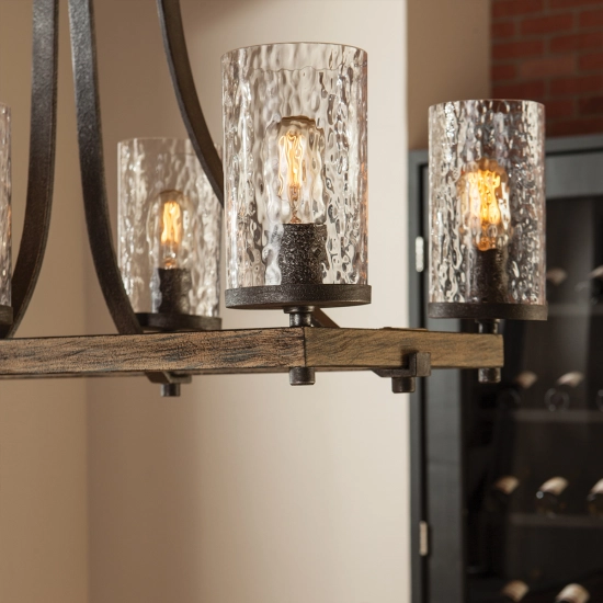Podłużna lampa wisząca Angelo – 8 źródeł światła QN-ANGELO8-ISLE Elstead Lighting