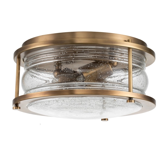 Plafon Ashlandbay – 2 źródła światła – Naturalny mosiądz QN-ASHLANDBAY-F-NBR-BATH Elstead Lighting