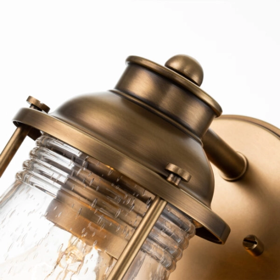 Kinkiet Ashlandbay – 1 źródło światła – Naturalny mosiądz QN-ASHLANDBAY1-NBR-BATH Elstead Lighting
