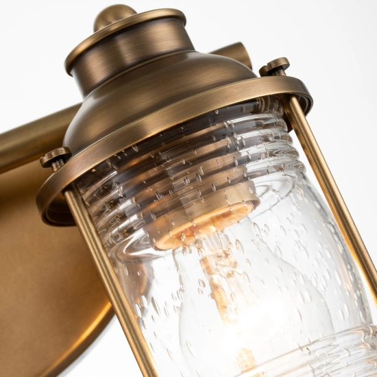 Kinkiet Ashlandbay – 2 źródła światła – Naturalny mosiądz QN-ASHLANDBAY2-NBR-BATH Elstead Lighting