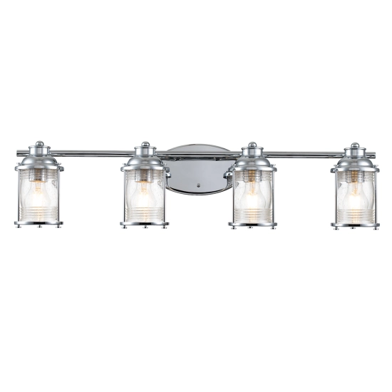 kinkiecik.pl Kinkiet Ashlandbay – 4 źródła światła – Polerowany chrom QN-ASHLANDBAY4-PC-BATH Elstead Lighting