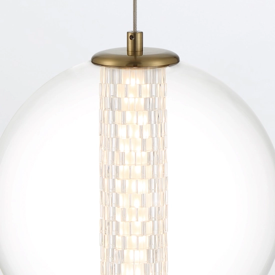 Lampa wisząca Atomo – 1 źródło światła – Złoty QN-ATOMO-1P-BG Elstead Lighting