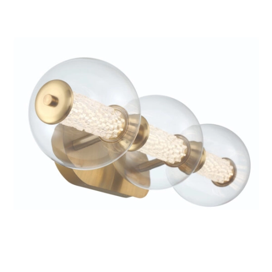 Kinkiet Atomo – 3 źródła światła – Złoty QN-ATOMO-3W-BG Elstead Lighting