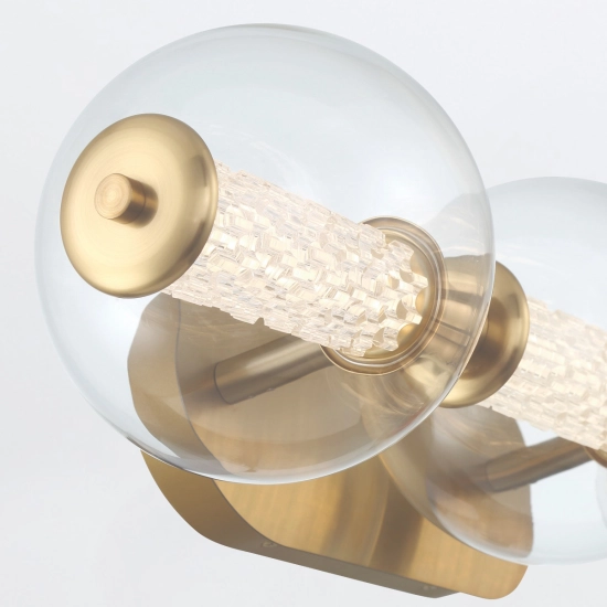 Kinkiet Atomo – 3 źródła światła – Złoty QN-ATOMO-3W-BG Elstead Lighting