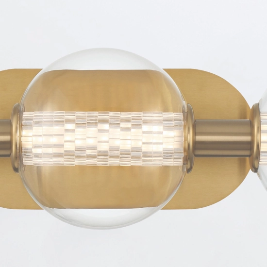 Kinkiet Atomo – 3 źródła światła – Złoty QN-ATOMO-3W-BG Elstead Lighting