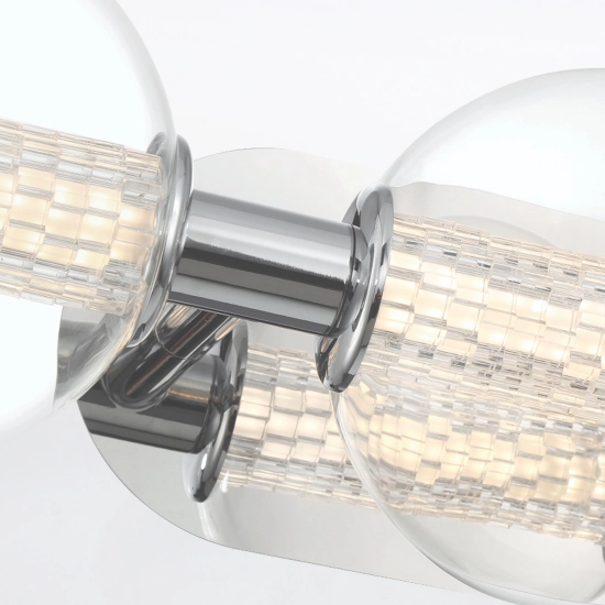 Kinkiet Atomo – 3 źródła światła – Polerowany chrom QN-ATOMO-3W-PC Elstead Lighting