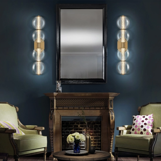 Kinkiet Atomo – 4 źródła światła – Złoty QN-ATOMO-4W-BG Elstead Lighting