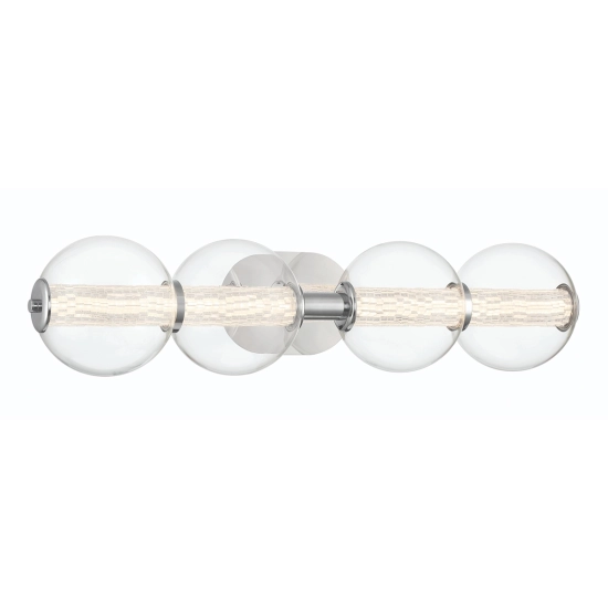 Kinkiet Atomo – 4 źródła światła – Polerowany chrom QN-ATOMO-4W-PC Elstead Lighting