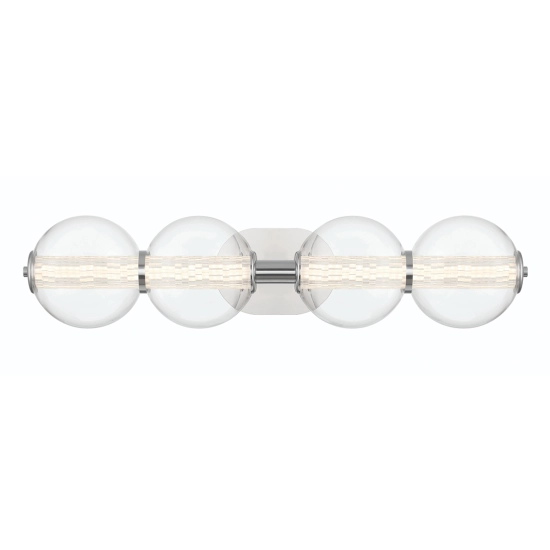 Kinkiet Atomo – 4 źródła światła – Polerowany chrom QN-ATOMO-4W-PC Elstead Lighting