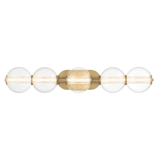Kinkiet Atomo – 5 źródeł światła – złoty QN-ATOMO-5W-BG Elstead Lighting