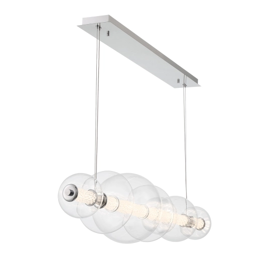 Lampa wyspowa Atomo – 7 źródeł światła – Polerowany chrom QN-ATOMO-LP7-PC Elstead Lighting