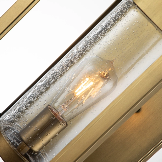 Duży kinkiet Atwater – 1 źródło światła – Przecierany mosiądz QN-ATWATER-L-PDB Elstead Lighting