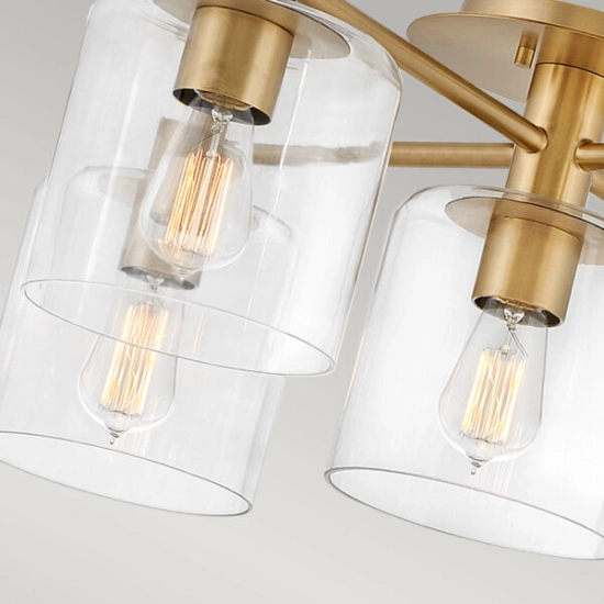 Półplafon Axel – 5 źródeł światła – Stary mosiądz QN-AXEL5-HB Elstead Lighting